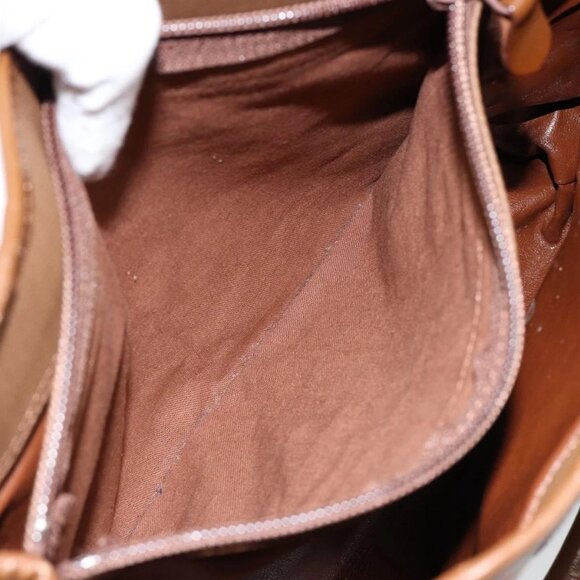 Burberrys Nova Check Hand Bag Canvas Gold Beige Auth ep11255 - Picture 13 of 15